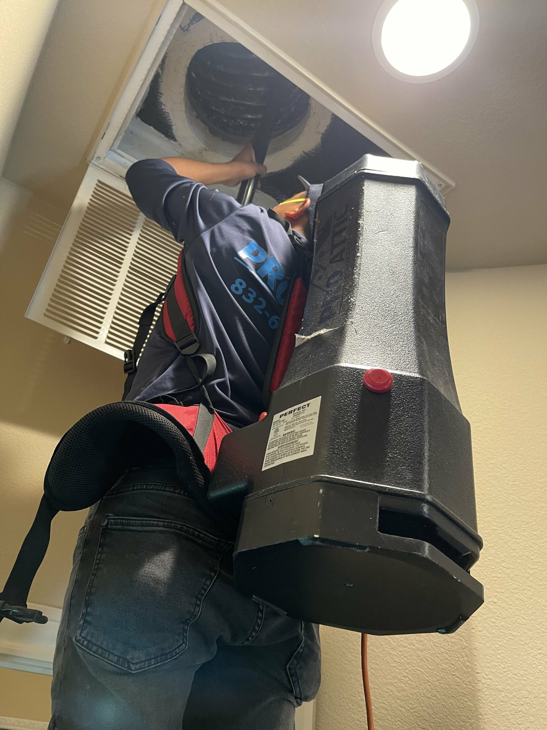 Air duct cleaning service (return air {intake} cleaning)