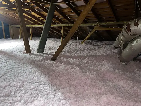 New blow in insulation up to code